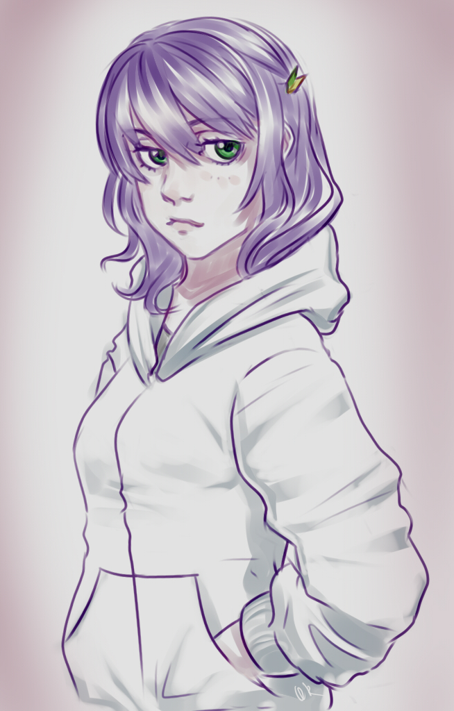 green_eyes, orikanekoi, purple_hair, tagme, unyl-tan