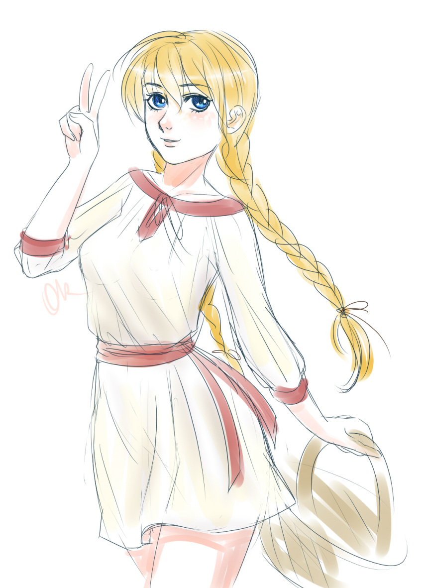 1girl, blonde_hair, blue_eyes, braid, female, orikanekoi, slavya-tan, solo