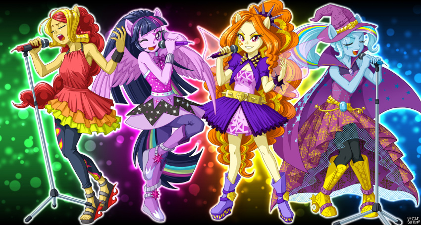 4girls, adagio_dazzle, multiple_girls, music, my_little_pony, my_little_pony_equestria_girls, my_little_pony_friendship_is_magic, personification