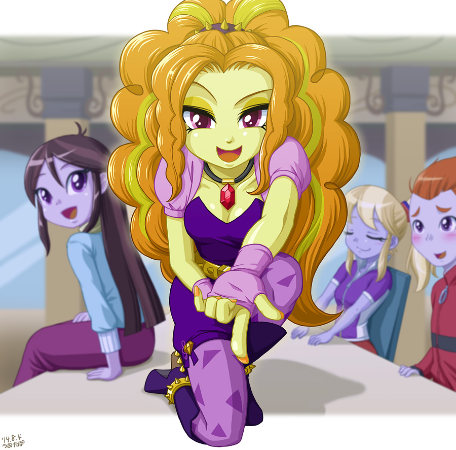 1boy, 3girls, adagio_dazzle, cloudy_kicks, heath_burns, multiple_girls, my_little_pony, my_little_pony_equestria_girls, my_little_pony_friendship_is_magic, tagme, uotapo, velvet_sky