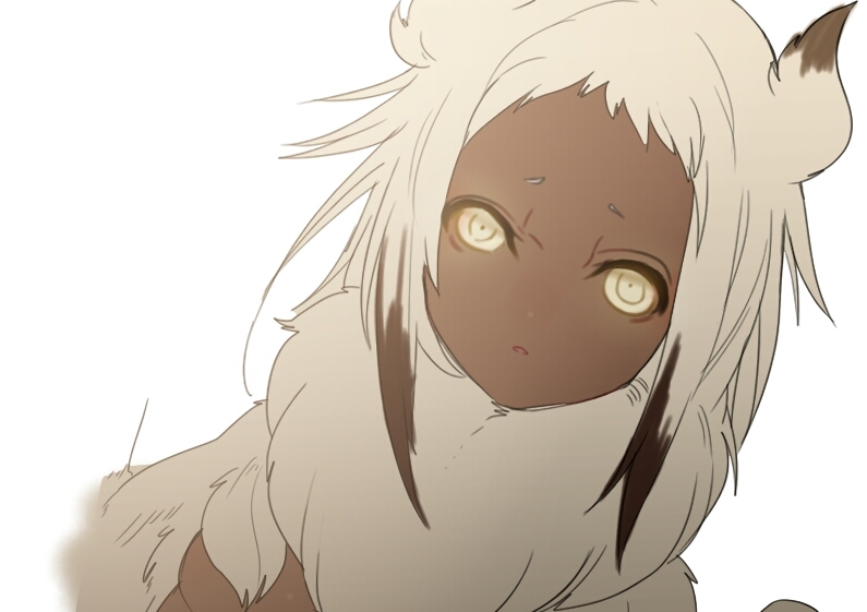 androgynous, bachikin_(kingyo155), dark_skin, harpy, multicolored_hair, original, simple_background, solo