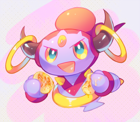 food, hoopa, horns, nintendo, no_humans, noni-nani, pokemon, solo