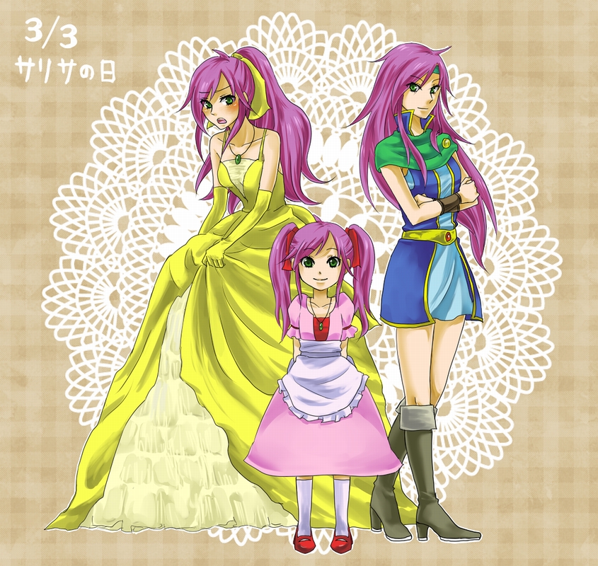 boots, doily, dress, elbow_gloves, embarrassed, faris_scherwiz, final_fantasy, final_fantasy_v