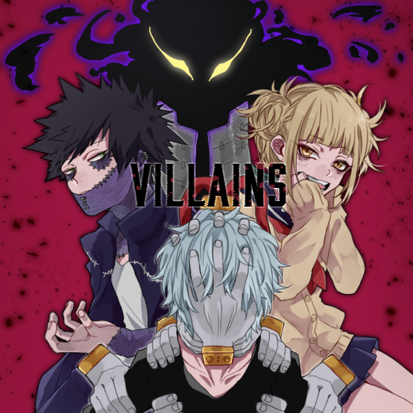 1girl, 3boys, bangs, blonde_hair, blunt_bangs, boku_no_hero_academia, cardigan, dabi_(boku_no_hero_academia)