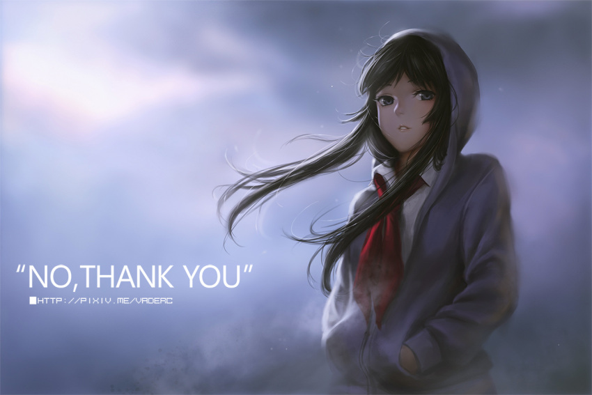 1girl, akiyama_mio, bangs, bita_(vaderc), black_eyes, black_hair, blurry, collared_shirt