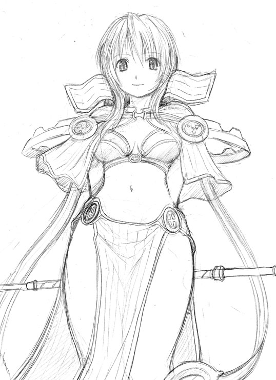 kuma_teikoku_(artist), monochrome, ragnarok_online, sage, sage_(ragnarok_online), sketch, wide_hips