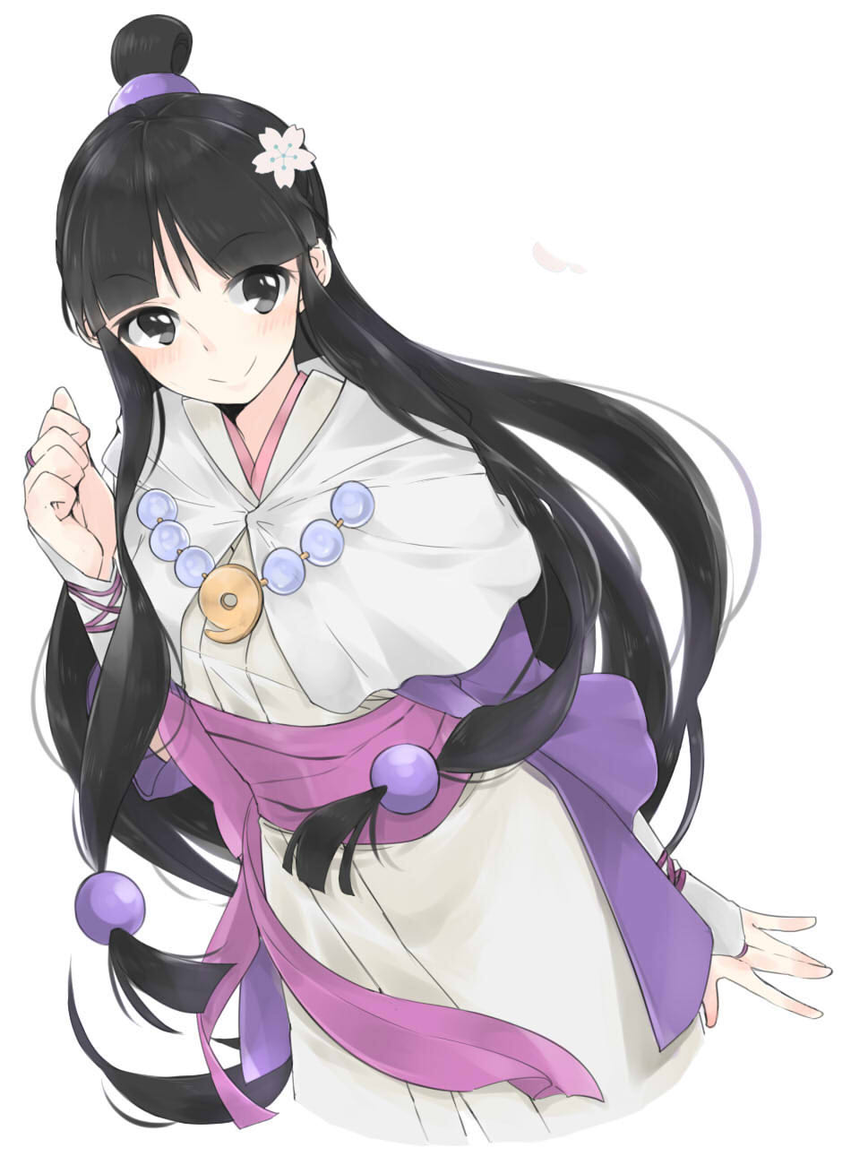 1girl, ayasato_mayoi, black_eyes, black_hair, flower, gyakuten_saiban, gyakuten_saiban_6, hair_flower