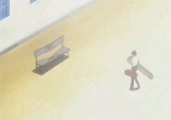 animated_gif, battle, bench, full_metal_panic, full_metal_panic!, full_metal_panic_fumoffu, gif, gun, lowres, sagara_sousuke, screencap, tsubaki_issei, weapon