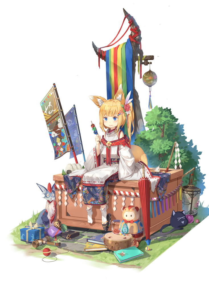 >_<, 1girl, :d, :o, animal_ears, ball, bangs, blonde_hair