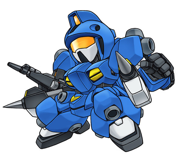 chibi, gun, gundam, javelin, javelin_(gundam), lance, mecha, noah_noah
