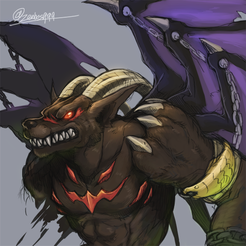 1boy, bandai, belphemon, claws, demon, digimon, fangs, horns