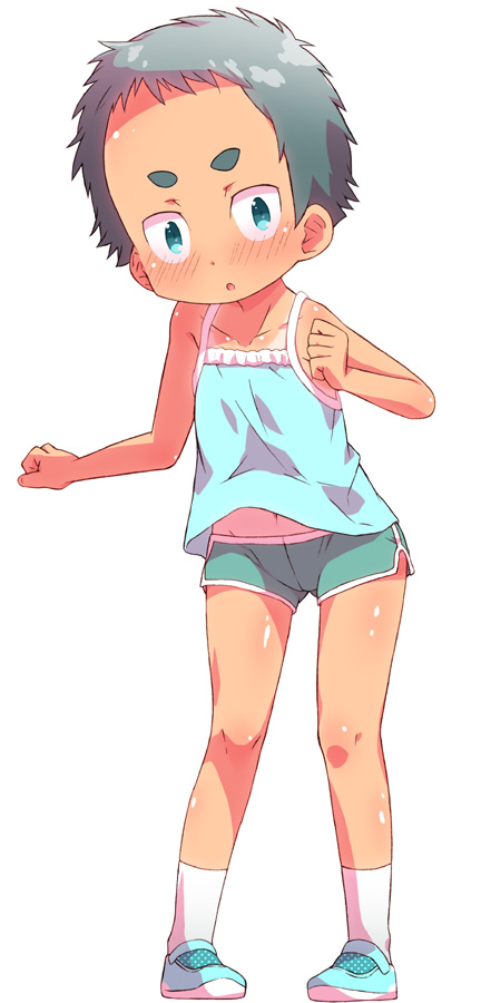 1girl, blush, child, looking_at_viewer, open_mouth, original, shimo, shiny