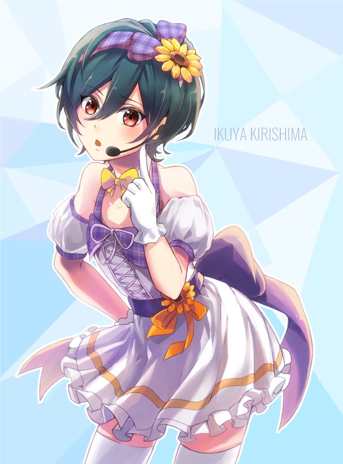 1boy, androgynous, bowtie, crossdressinging, high_speed!, idol, kirishima_ikuya, male_focus