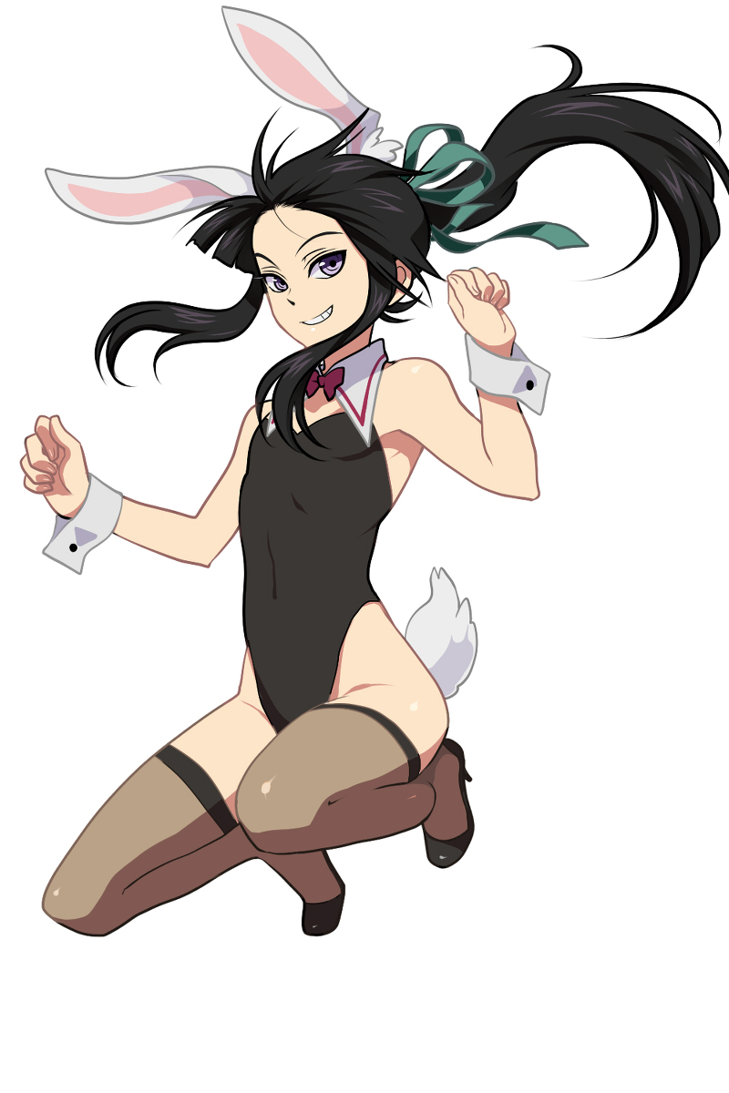 1boy, bunnysuit, drifters, fujiwara_riyu, nasu_no_yoichi, rabbit_ears, solo, trap