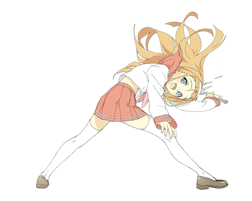 hakuto_(artist), hiro_(dismaless), looking_back, lucky_star, minegishi_ayano, thigh-highs, thighhighs, zettai_ryouiki