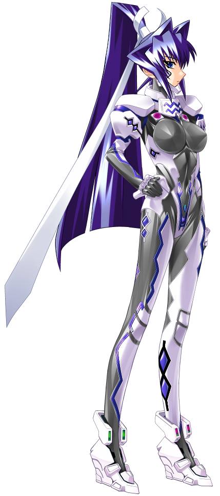 1girl, blue_eyes, blue_hair, bodysuit, breasts, erect_nipples, fortified_suit, long_hair