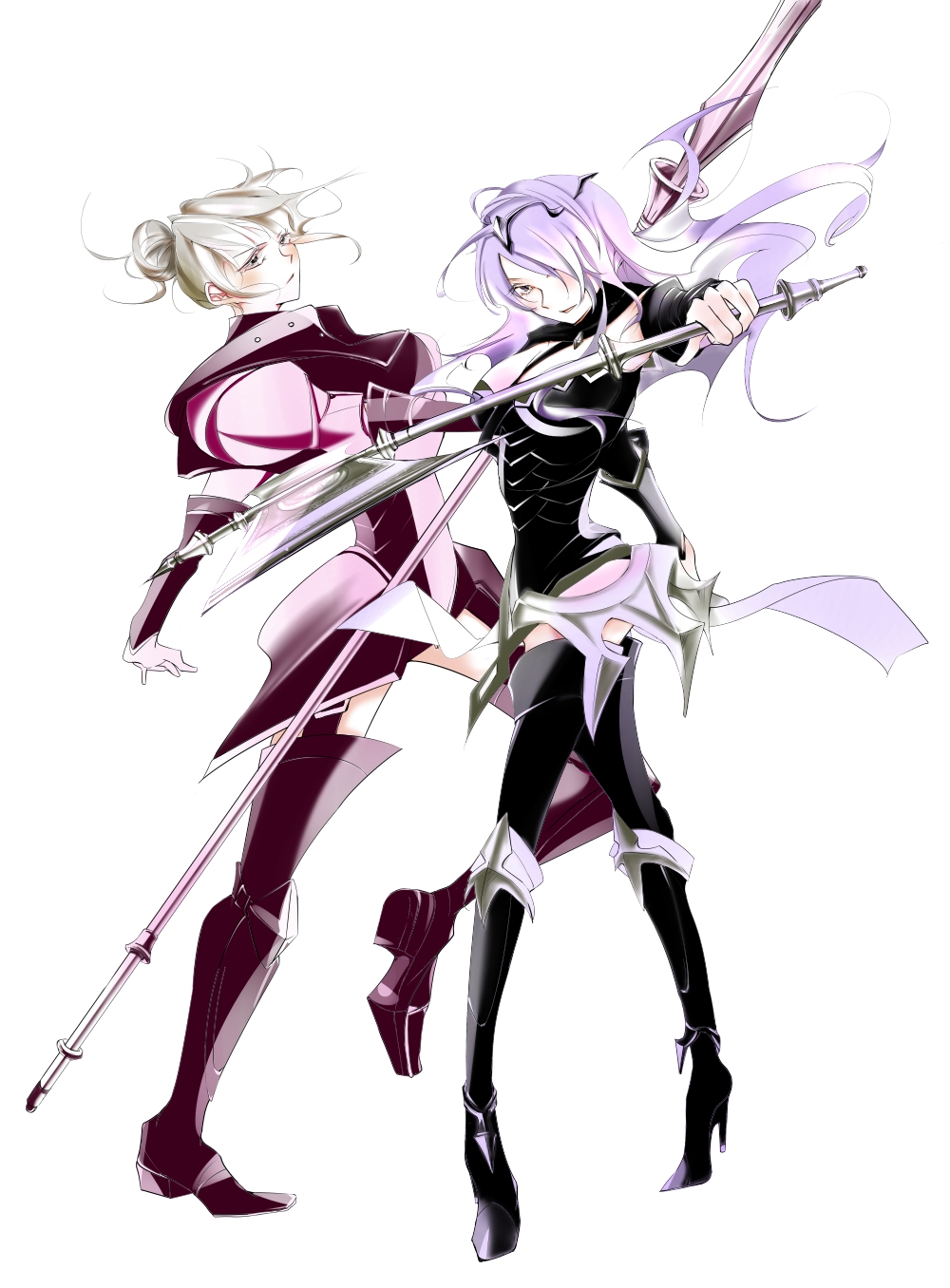 armor, boots, breasts, camilla_(fire_emblem_if), cleavage, elfie_(fire_emblem_if), fire_emblem, fire_emblem_if