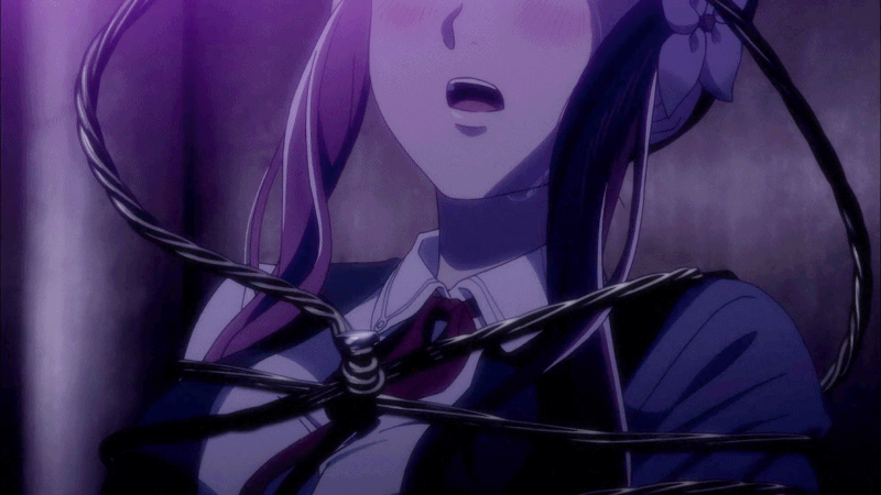 1girl, :o, animated, animated_gif, bdsm, big_order, blush, bondage