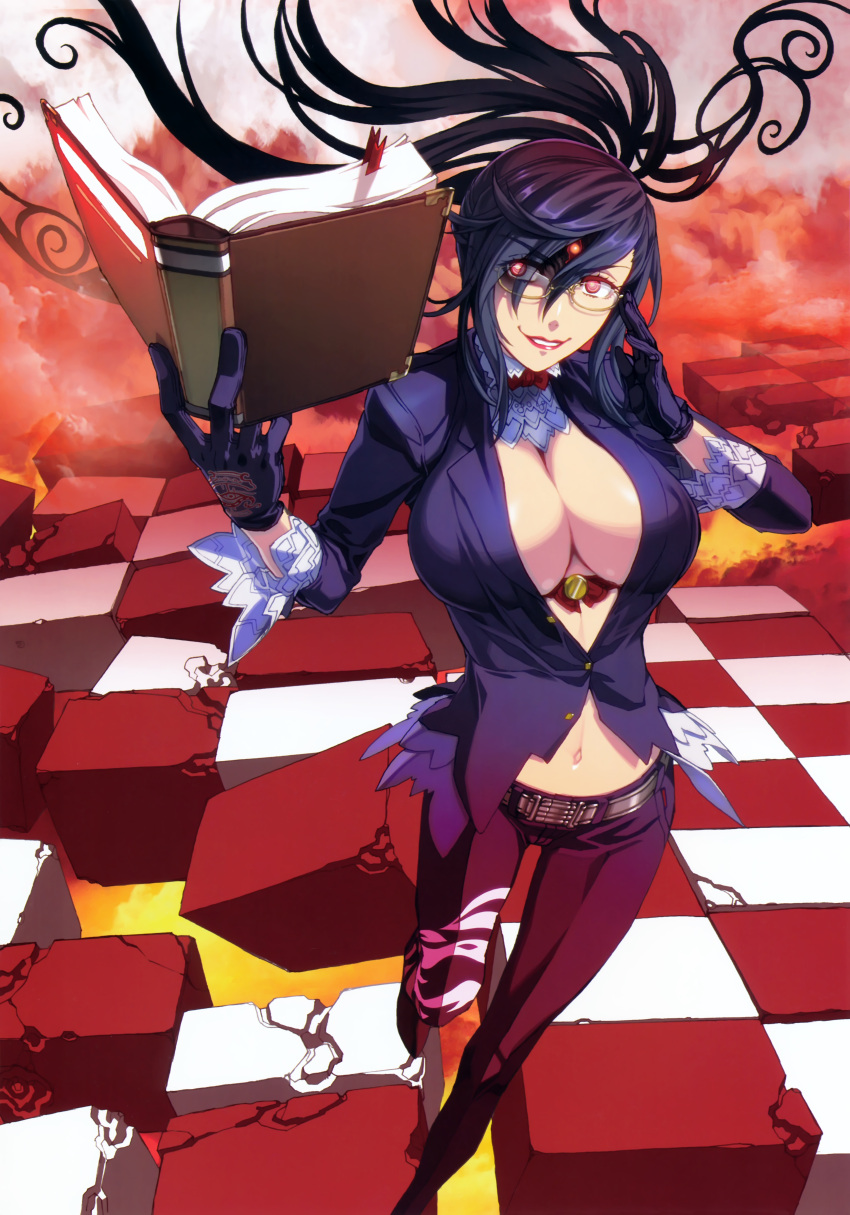 00s, 1girl, absurdres, breasts, cleavage, demonbane, highres, large_breasts
