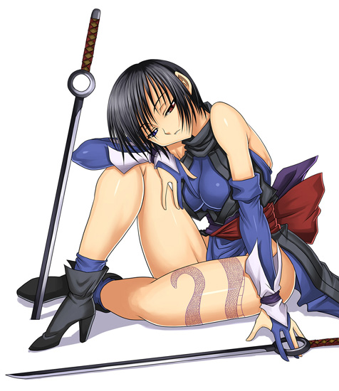 heterochromia, ninja, samurai_spirits, shiki, shiki_(samurai_spirits), short_hair, shunzou, snk