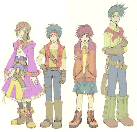 1girl, 4boys, ashley_winchester, coat, crossover, dean_stark, dress, full_body
