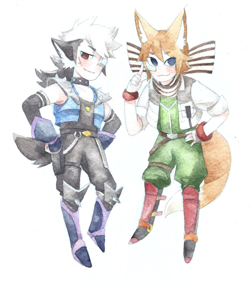 2boys, animal_ears, artist_request, cosplay, fire_emblem, fire_emblem_if, flannel_(fire_emblem_if), fox_ears