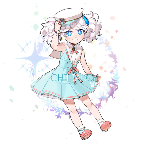 1girl, blue_eyes, chiliarch_(elsword), elsword, luciela_r._sourcream, pigtails, sailor, solo