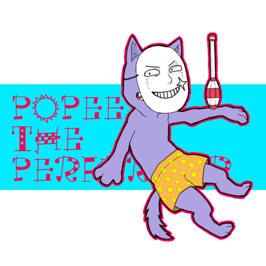 1boy, balancing, kedamono, male, popee_the_performer, smirk, sneer, wolf