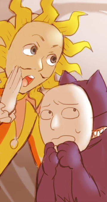 2boys, kedamono, mask, multiple_boys, papi, popee_the_performer, wolf