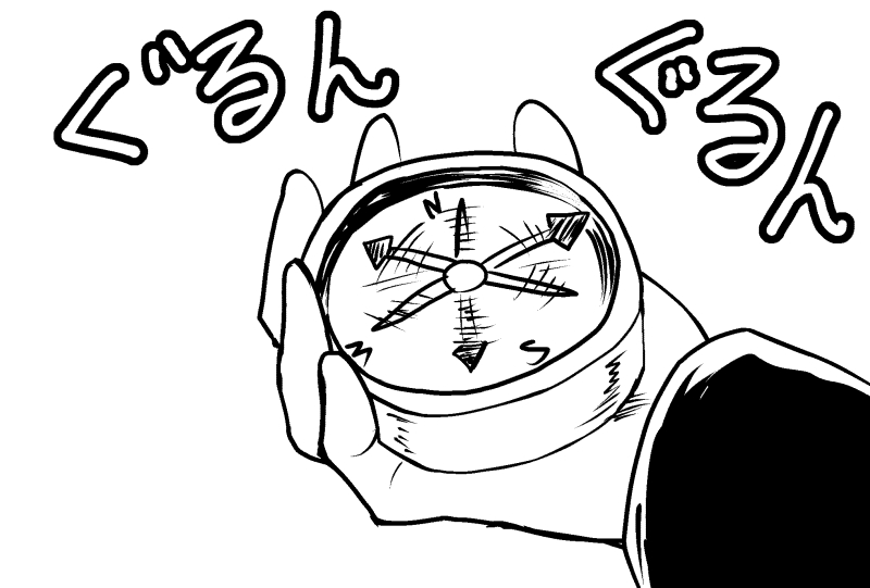 comic, compass, greyscale, holding, holding_compass, idolmaster, idolmaster_cinderella_girls, kuboken_(kukukubobota)