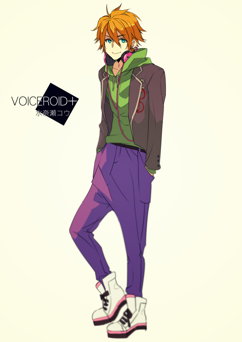 1boy, blue_eyes, boots, character_name, closed_mouth, earrings, glasses, glasses_removed