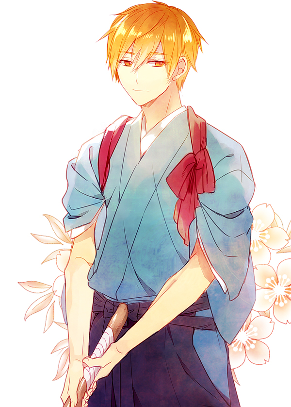 brown_eyes, geten_no_hana, ishida_sakichi, orange_hair, pixiv_id_1551856