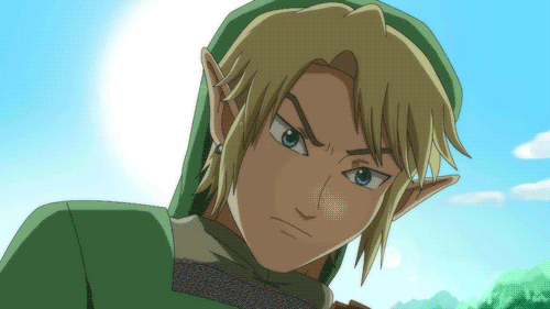..., 2boys, amazingartistyellow, animated, animated_gif, blonde_hair, hat, link, multiple_boys, nintendo, pointy_ears, short_hair, size_difference, stare, the_legend_of_zelda, the_legend_of_zelda:_the_wind_waker, toon_link