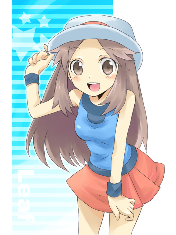 00s, 1girl, blue_(pokemon), brown_eyes, brown_hair, cubexcube, female, hat