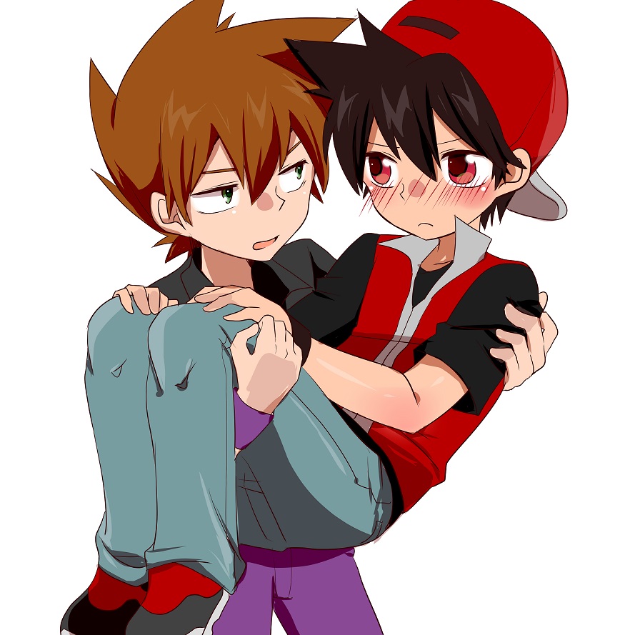 2boys, blush, child, hat, male_focus, multiple_boys, nekonekopunyann, ookido_green
