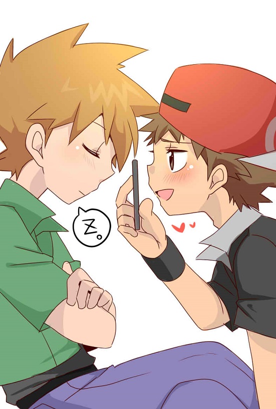 2boys, blush, child, closed_eyes, hat, heart, male_focus, multiple_boys
