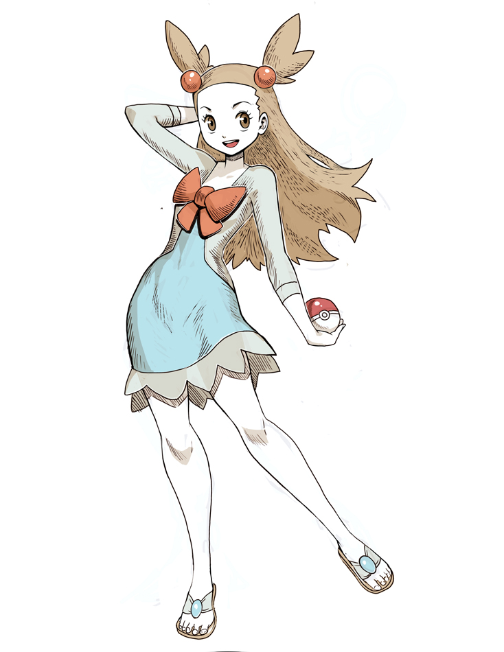 brown_eyes, brown_hair, game_freak, genzoman, gym_leader, long_hair, mikan_(pokemon), nintendo