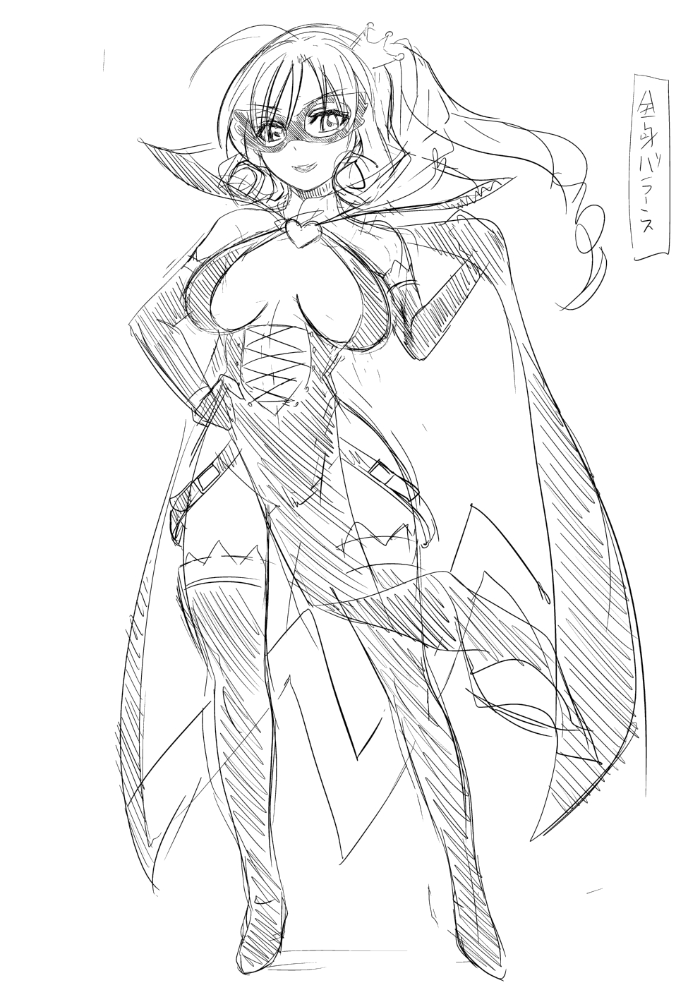 1girl, arsene, breasts, butcha-u, domino_mask, female, henriette_mystere, large_breasts
