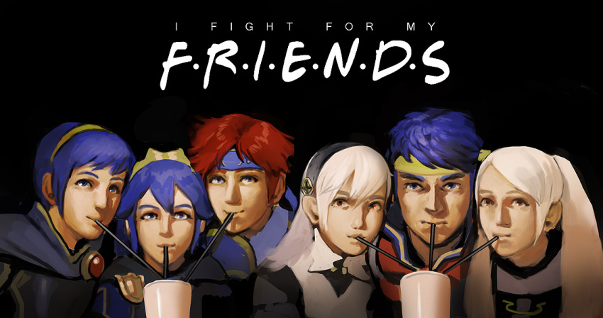 3boys, 3girls, artist_request, blue_hair, fire_emblem, fire_emblem:_akatsuki_no_megami, fire_emblem:_fuuin_no_tsurugi, fire_emblem:_kakusei