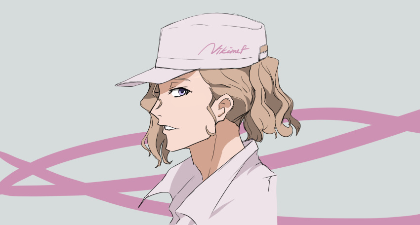 1boy, active_raid, brown_hair, cap, kyoukai-san, open_mouth, ponytail, short_hair