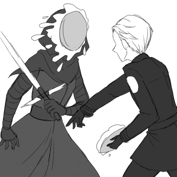 2boys, energy_sword, general_hux, gloves, kylo_ren, lightsaber, monochrome, multiple_boys