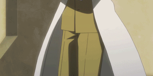 1boy, akame_ga_kill!, animated, animated_gif, black_hair, blue_eyes, dr._stylish, flower, glasses, labcoat, male_focus, necktie, petals, roses, smile, stubble, suit, white_hair