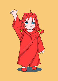 1girl, 2ch.ru, cirno, female, lowres, redhead, solo, soviet