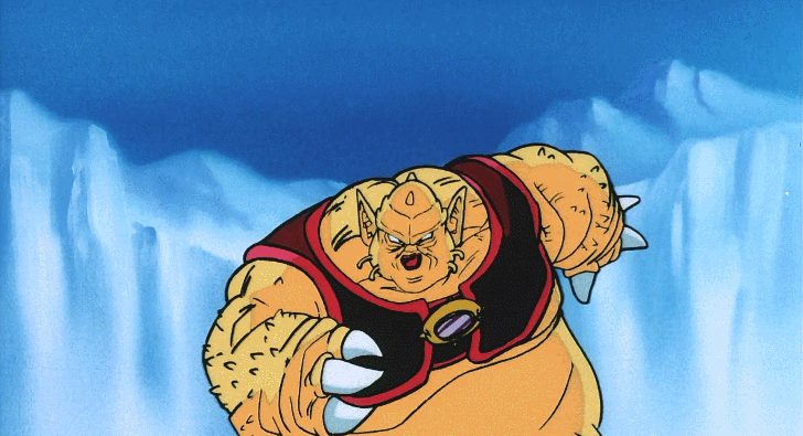 2boys, 90s, android, animated, animated_gif, antennae, armor, battle, belt, black_eyes, black_hair, boots, claws, dodging, dougi, dragon_ball, dragonball_z, fat, fight, glacier, kick, laboratory, lips, male_focus, misokatsun, multiple_boys, no_eyebrows, punch, slipping, smile, son_gokuu, spinning, suprised, symbol, wristband, yellow_skin