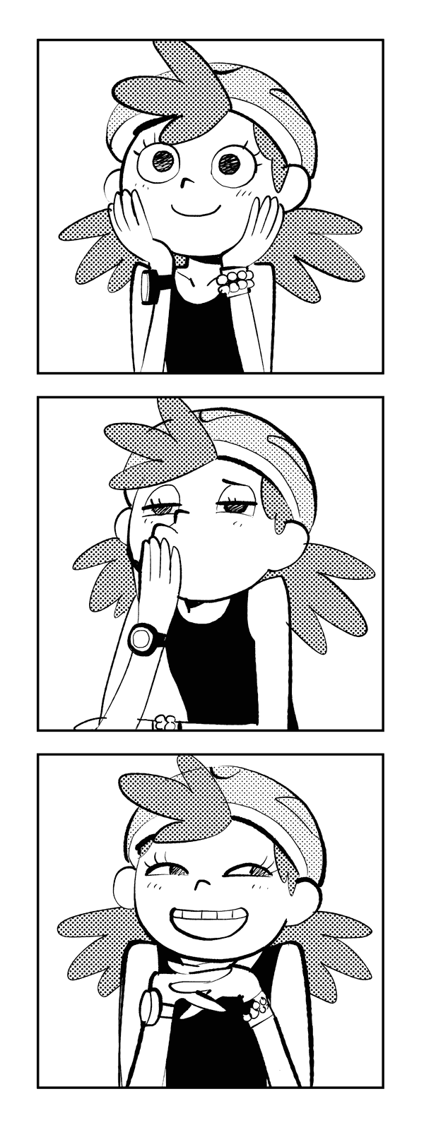 1girl, amy_gillis, blush, bracelets, clarence, expressions, helmet, looking_at_viewer