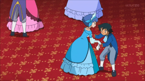 animated, animated_gif, dancing, millefeui_(pokemon), pikachu, pokemon, satoshi_(pokemon), slurpuff
