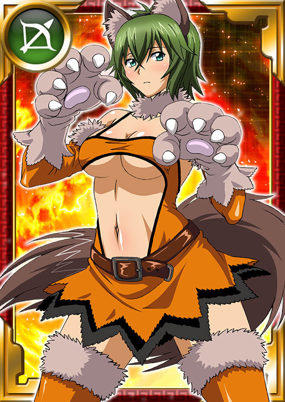 00s, 1girl, artist_request, breasts, female, green_hair, ikkitousen, kyocho_chuukou