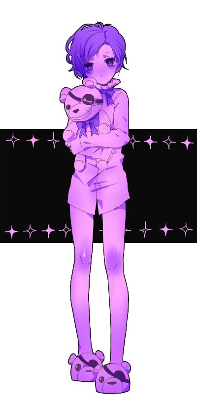 1boy, amo_(yellowpink_a), bags_under_eyes, bare_legs, blush, bow, bowtie, child