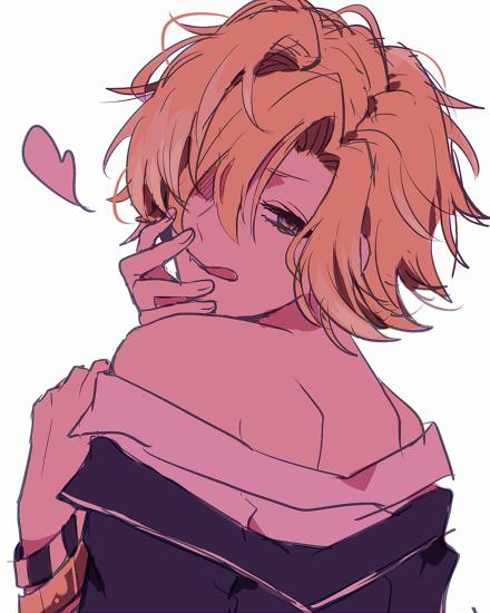 1boy, amo_(yellowpink_a), back, bare_shoulders, blonde_hair, blue_eyes, diabolik_lovers, fang
