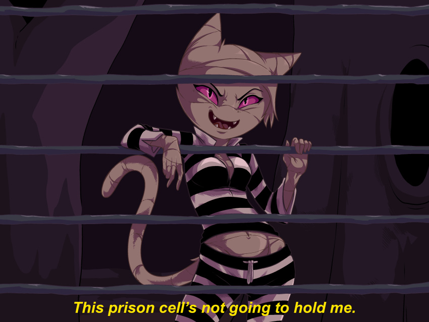 1girl, adventure_time, cat_ears, cell, fangs, female, furry, me-mow
